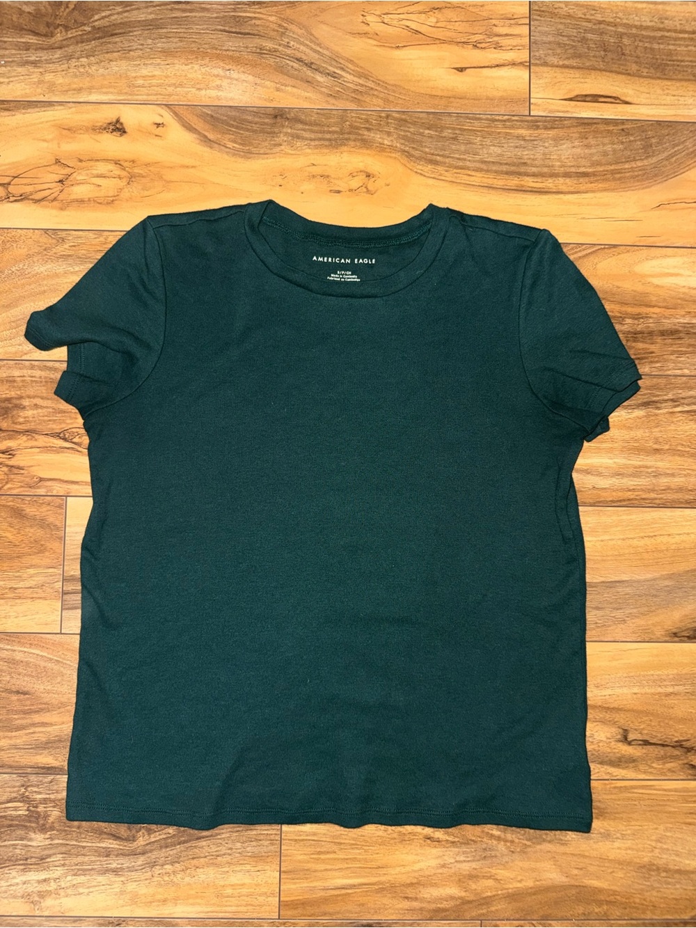 American Eagle Outfitters Dark Green Crew Neck T‑Shirt